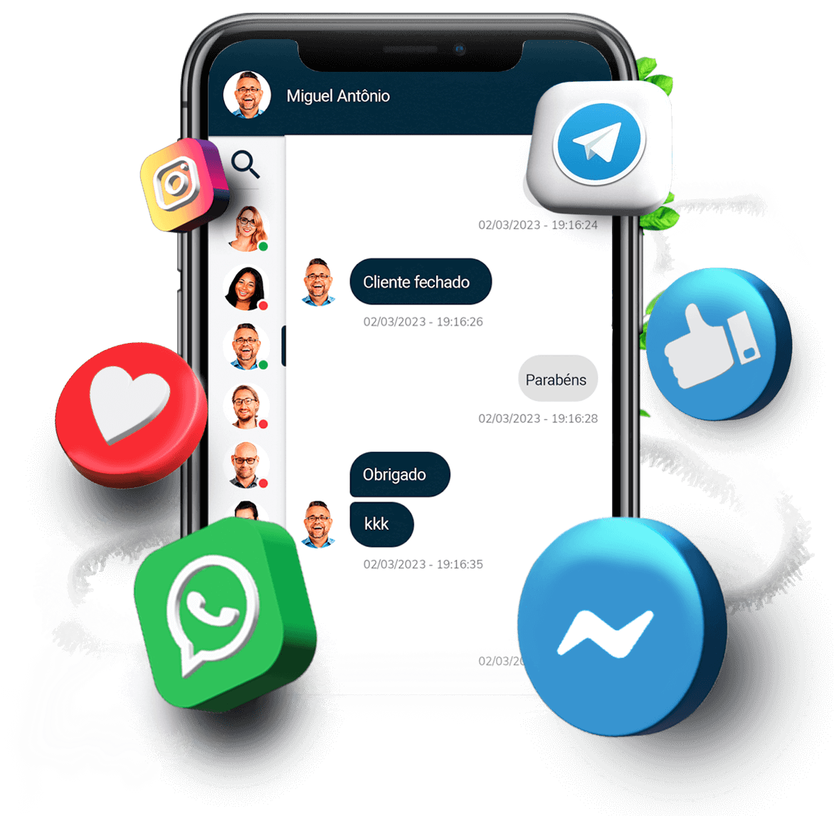 Interface de atendimento multicanal